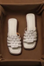 Andreanne | Hand Woven Square Toe Slides