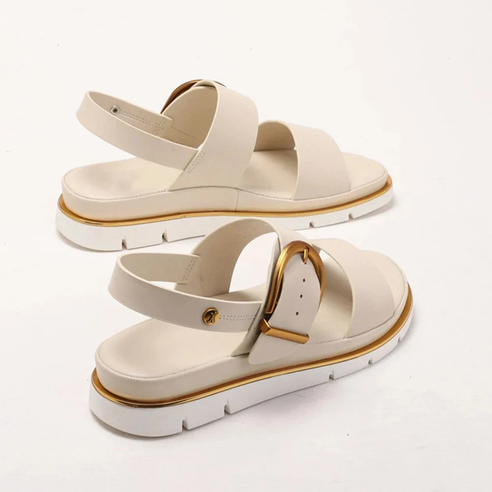 Valeria | Cross Strap Gold Buckle Sandals