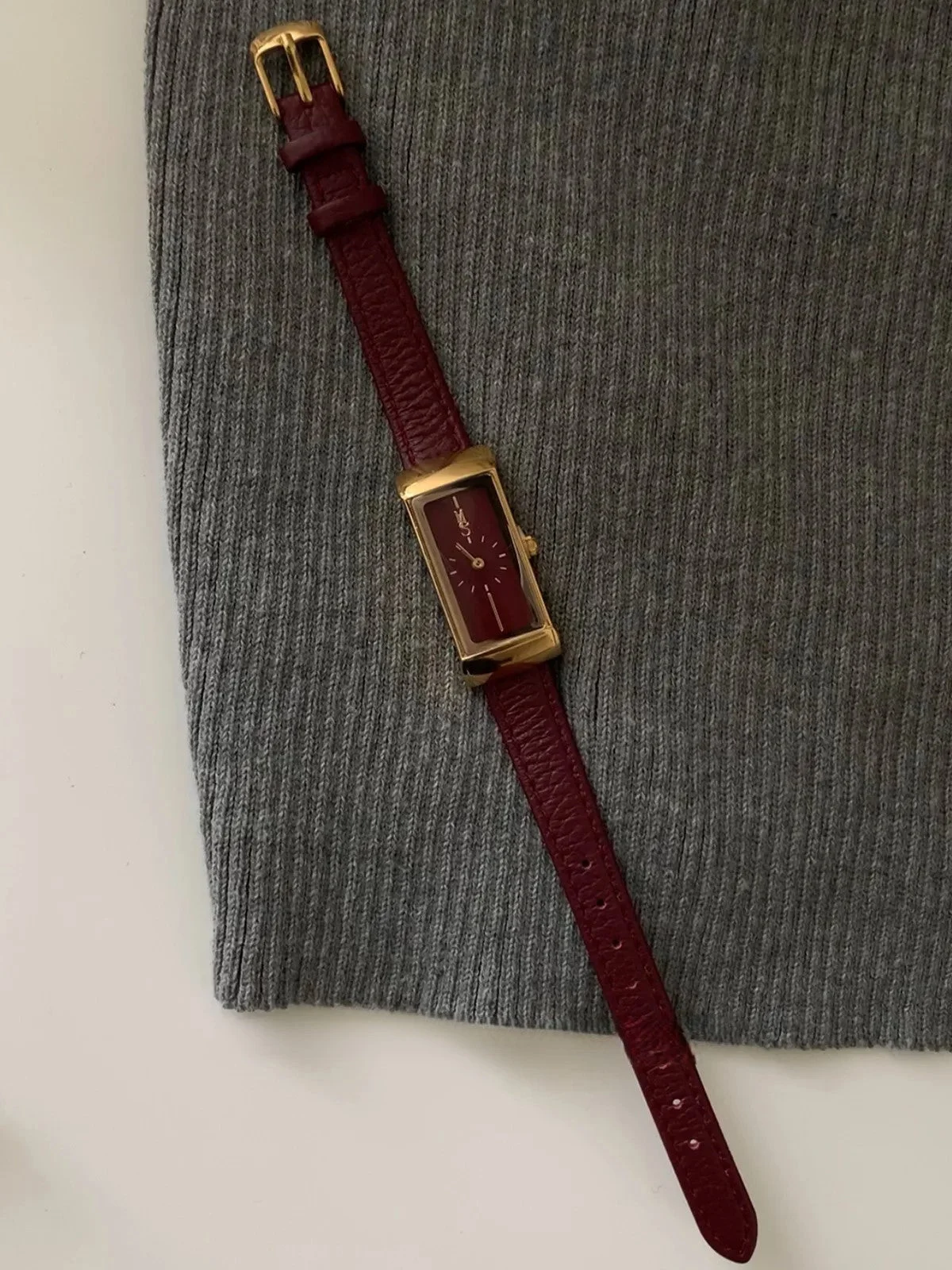 Brass Case Watch, Leather Strap