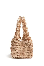 Ruched Bubble Tote, Long Shoulder Handles