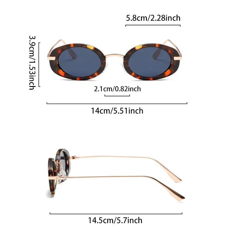 Oval Polarized Sunglasses, Gradient Tint