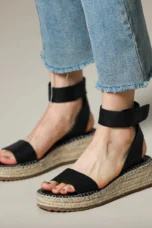 Zulma | Leather Strap Platform Espadrilles