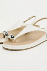 Eudora | Metal Trim Ankle Strap Flats
