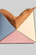 Faceted Panel Structured Handbag