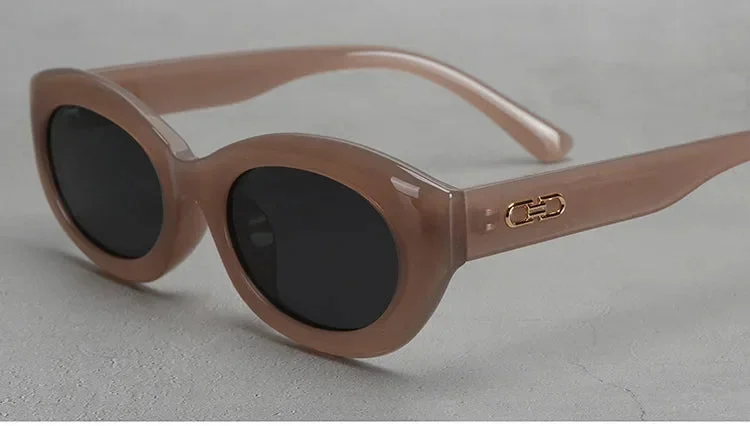 Thick Rim Round Sunglasses