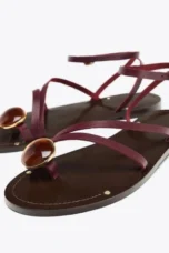 Lenora | Stone Set Ankle Strap Sandals