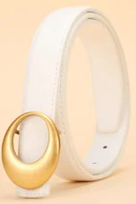 Full Grain Leather Crescent Buckle Belt