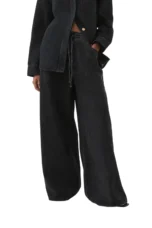 Mariange | Drawstring Wide Leg Denim Jeans