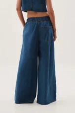 Mariange | Drawstring Wide Leg Denim Jeans