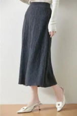 Olympia | Merino Wool Knit A-Line Skirt