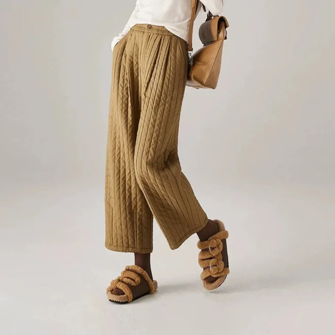 Helene | Quilted Insulated Wide Leg Pants