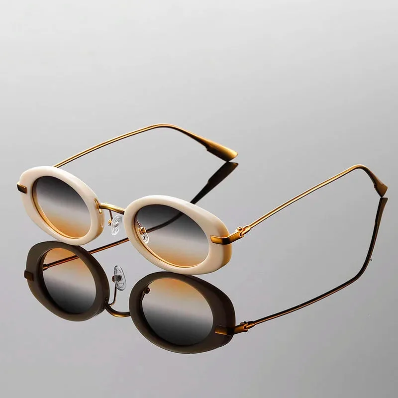 Oval Polarized Sunglasses, Gradient Tint
