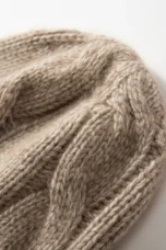 100% Cashmere Cable Knit Beanie