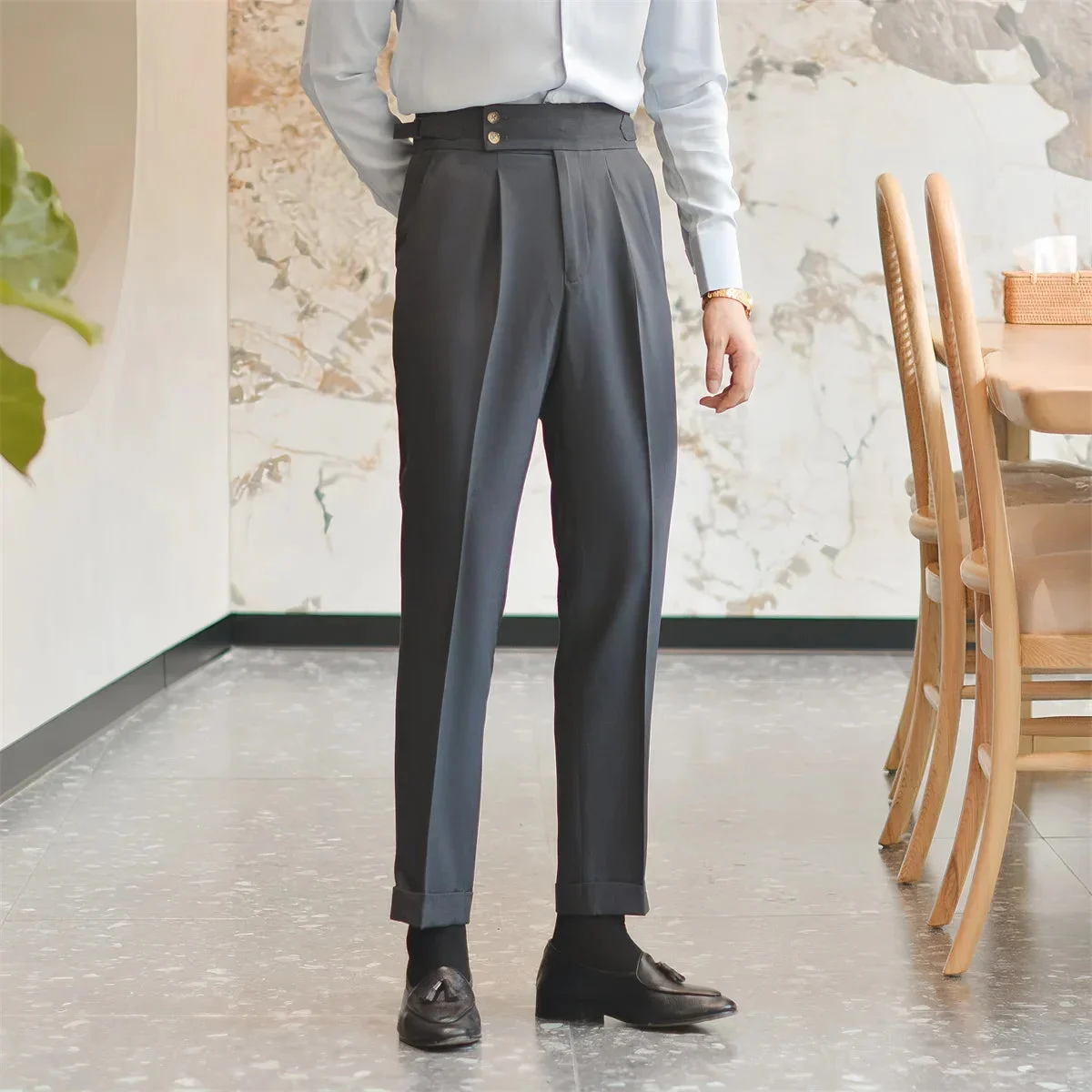 Carole | High Waist Pleated Trousers