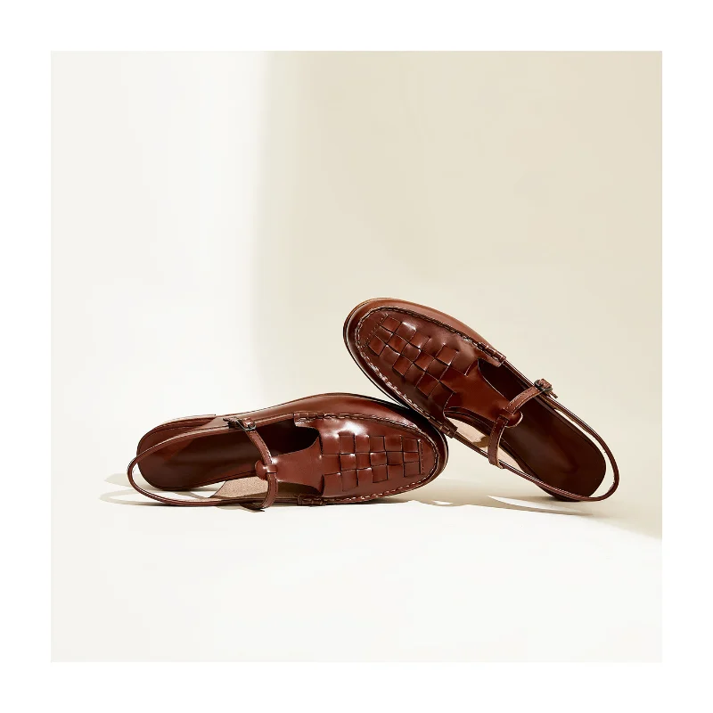 Peggy | Italian Leather Slingback Sandals