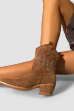 Lillian | Cushioned Suede Western Boots