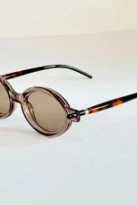 Oval Sunglasses, Brown Tinted Lens