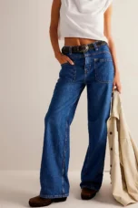 Modestine | Rigid Cotton Wide Leg Jeans