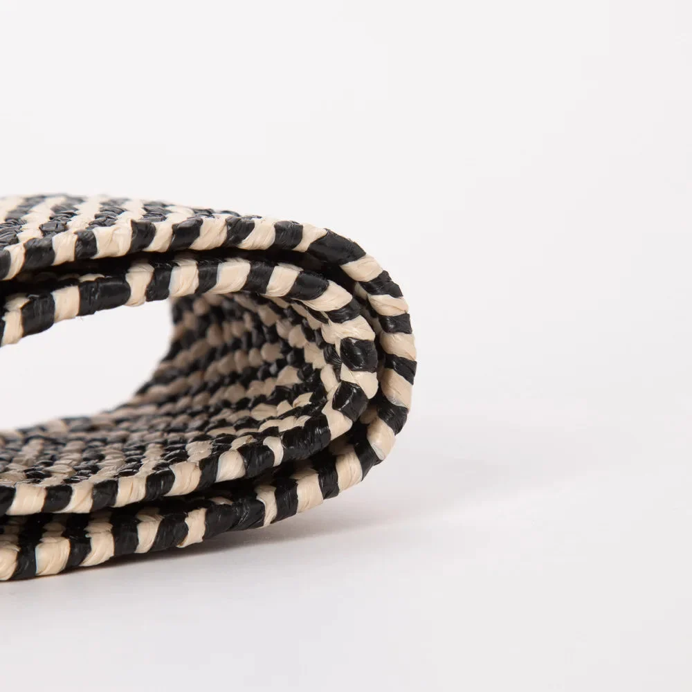 Woven Straw Belt, Wood Ring Buckle