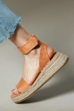 Zulma | Leather Strap Platform Espadrilles