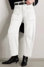 Sylviane | Structured Denim Barrel Leg Jeans