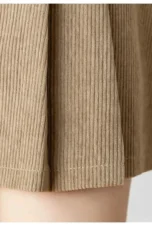 Gaetane | Pleated Corduroy Mini Skirt