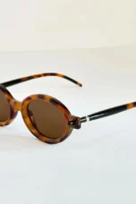 Oval Sunglasses, Brown Tinted Lens