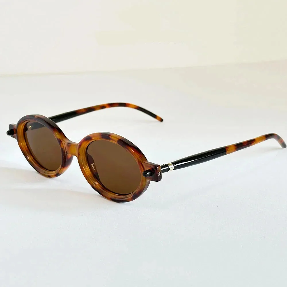 Oval Sunglasses, Brown Tinted Lens