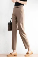 Manon | Cropped Stretch Straight Trousers