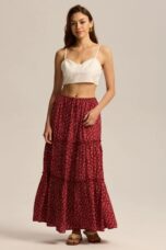 Vivian | 100% Cotton Drawstring Maxi Skirt