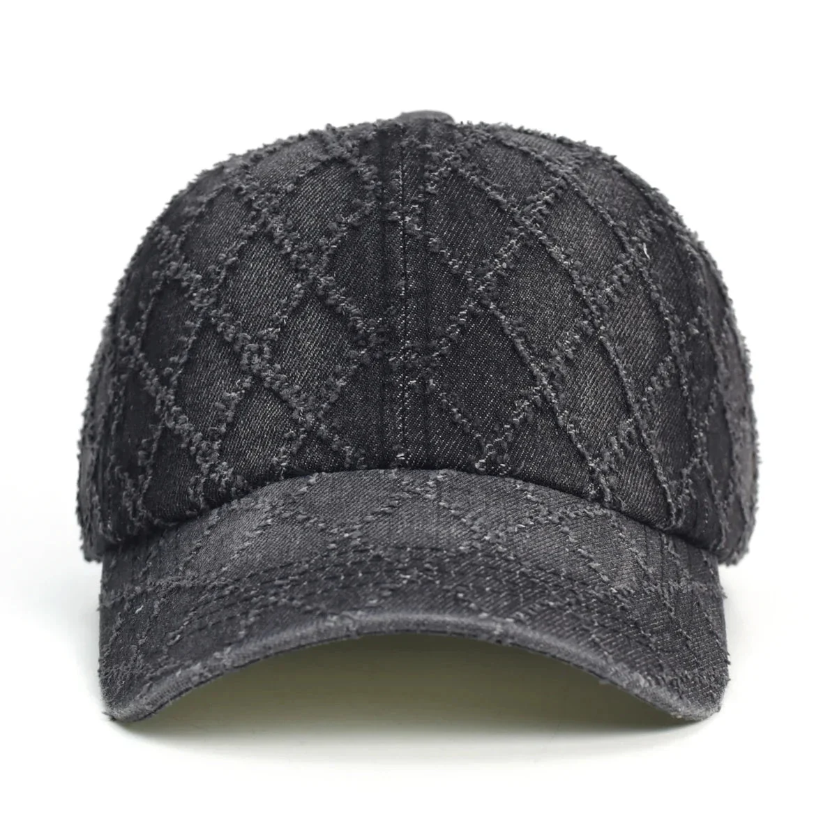 Diamond Stitch Denim Cap