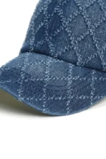 Diamond Stitch Denim Cap