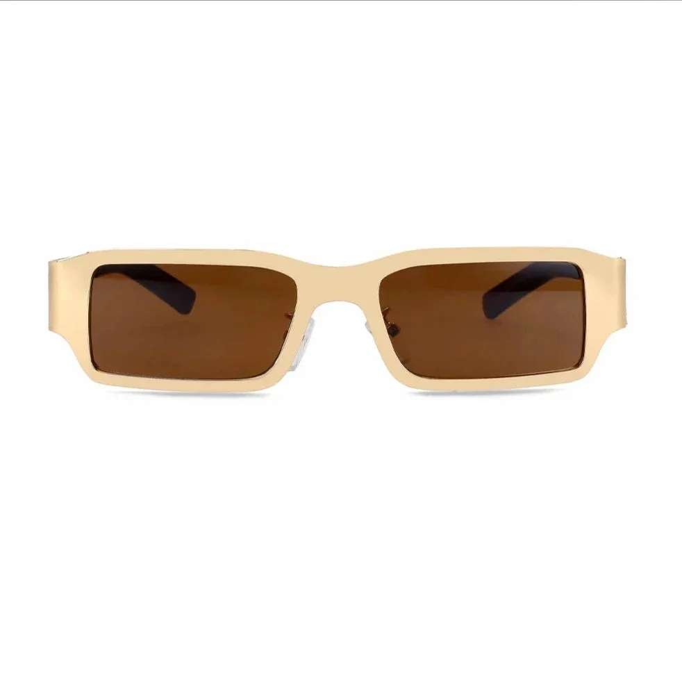 Metal Frame Flare Lens Sunglasses