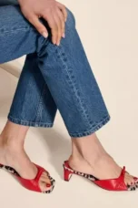 Almanda | Gingham Lined Square Toe Mules