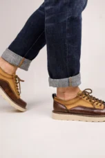 Célestin | Leather Canvas Lace-Up Sneakers