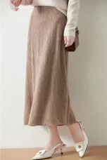 Olympia | Merino Wool Knit A-Line Skirt