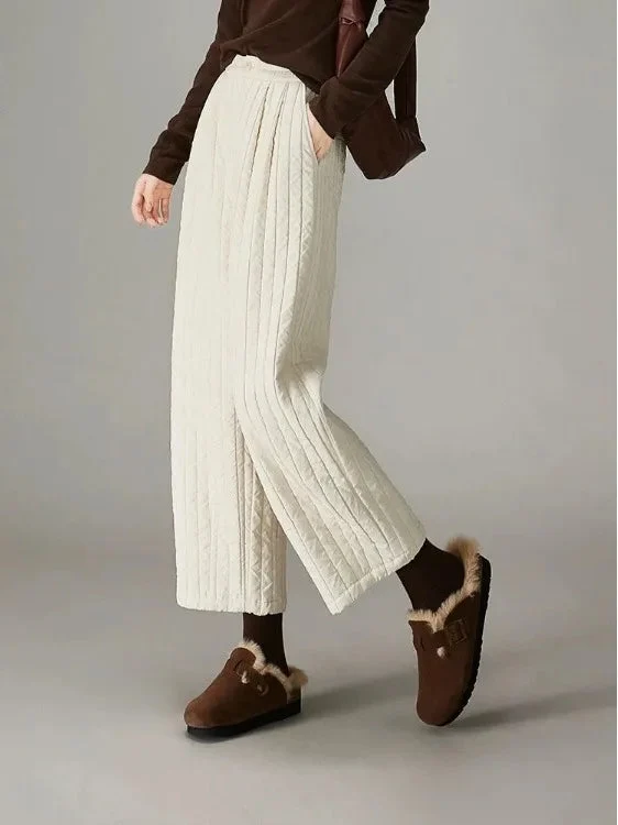 Helene | Quilted Insulated Wide Leg Pants