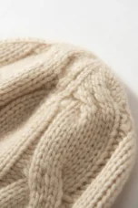 100% Cashmere Cable Knit Beanie