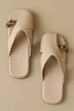 Luella | Sculpted Leather Footbed Sandals