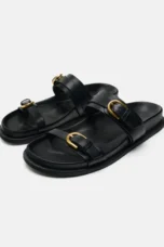 Edmee | 100% Leather Double Strap Sandals
