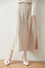 Olympia | Merino Wool Knit A-Line Skirt