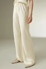 Seraphine | Satin Weave Wide Leg Trousers