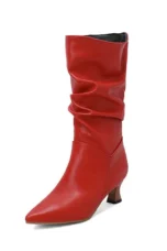 Agathe | Mid-Calf Slip-On Heel Boots
