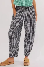 Hilda | Checked Elastic Waist Trousers