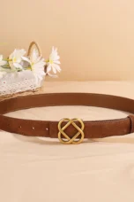 Suede Knot Buckle Belt, 2.8 cm Wide