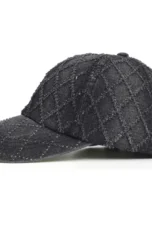 Diamond Stitch Denim Cap