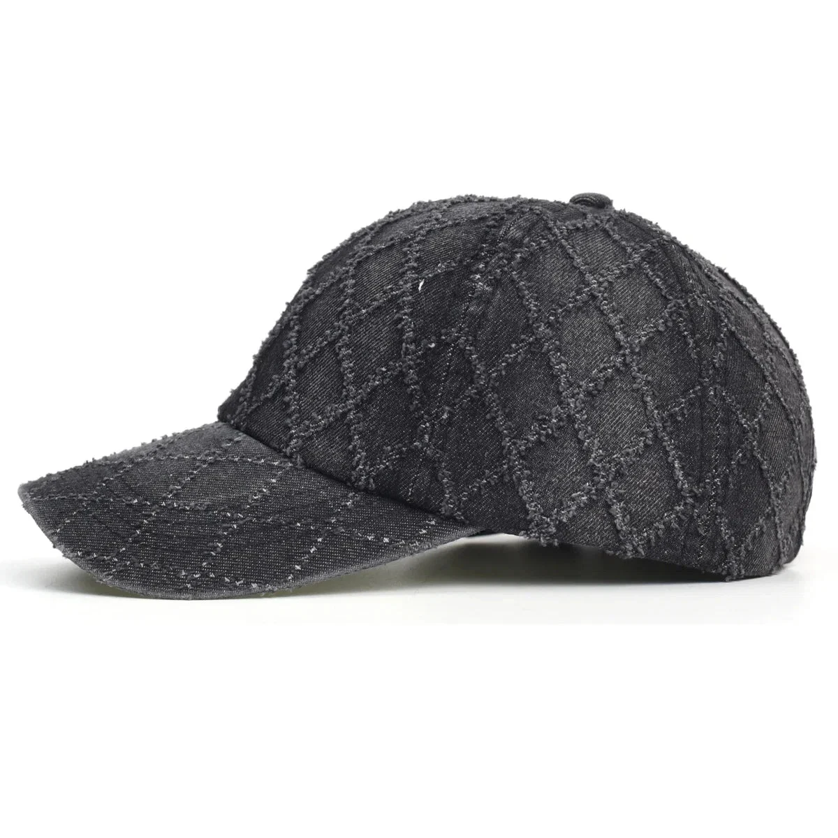 Diamond Stitch Denim Cap