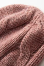 100% Cashmere Cable Knit Beanie
