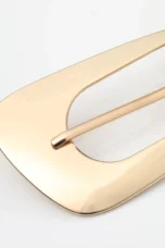 Woven Stretch Belt, Hooked Gold Buckle