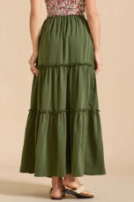 Vivian | 100% Cotton Drawstring Maxi Skirt